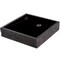 Novatto Square Black Granite Vessel Sink with Chiseled Exterior and Rubbed Bronze Drain NOSV-ANSQORB - alternate 2